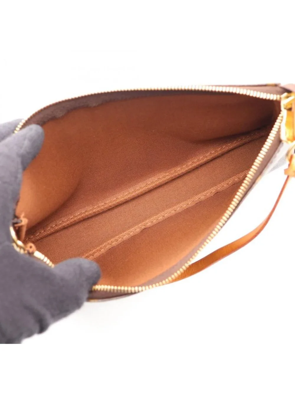 Louis Vuitton Handbag Pochette Accessory Soir Canvas Leather LV Takashi Murakami